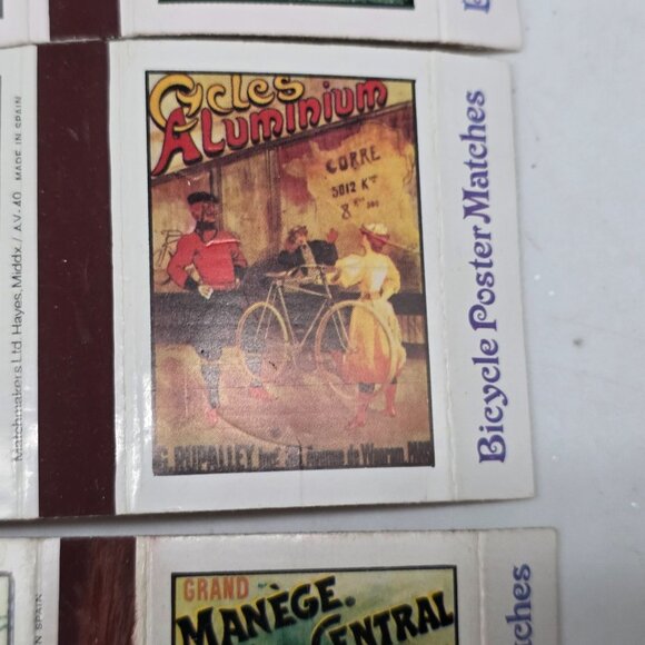 Vintage Bicycle Poster Matches Box Collection Featuring Retro Cycling Ads 3 Boxe - Picture 4 of 8